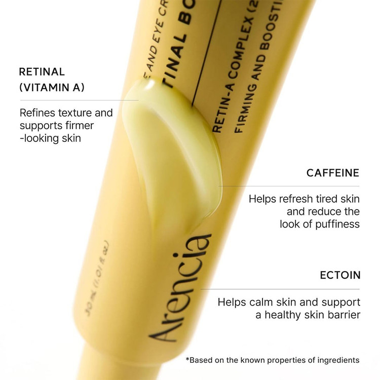 کرم رتینال بوستر شات آرنسیا Arencia Retinal Booster Shot | سفت کننده و ضد چروک صورت و دور چشم ۳۰ml