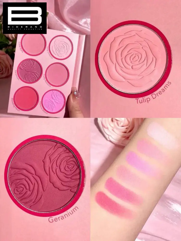پالت رژگونه 6 رنگ شی .گلم مدل Floral Flush